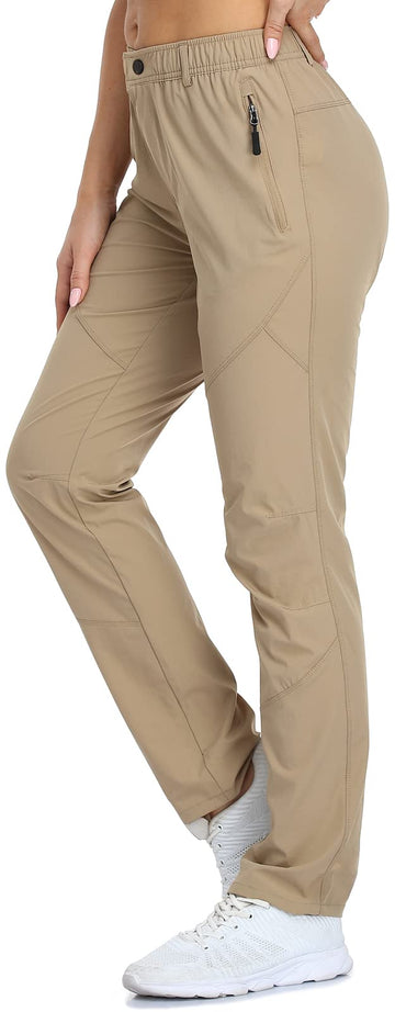 SPOSULEI golf pants with water-resistant material for light rain or splashes on hikes.
