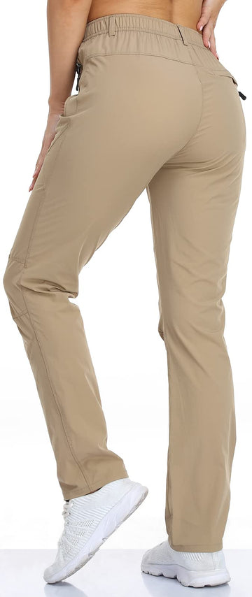 SPOSULEI pants showcase three zip pockets for secure travel items while trekking.