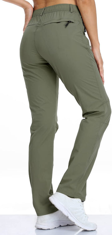 SPOSULEI women's golf pants zipper-pockets closeup showing travel-ready storage