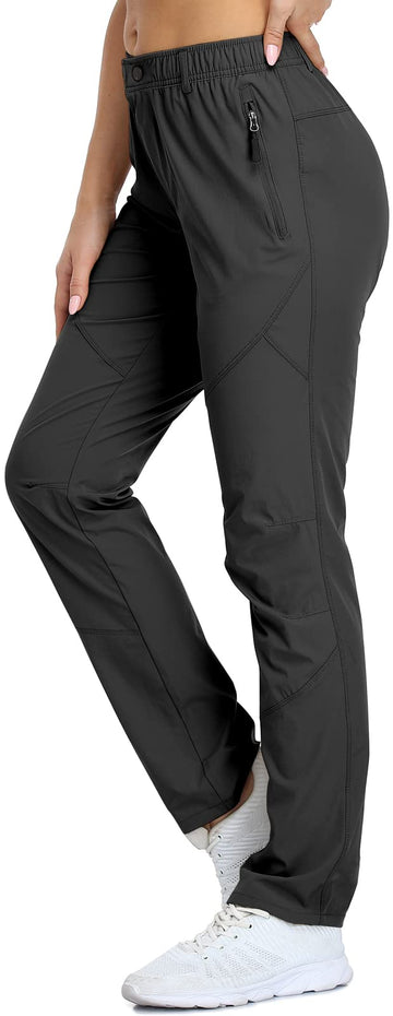 SPOSULEI women's hiking pants with zippered pockets for secure storage on trails.