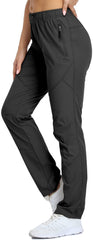 SPOSULEI women's hiking pants with zippered pockets for secure storage on trails.