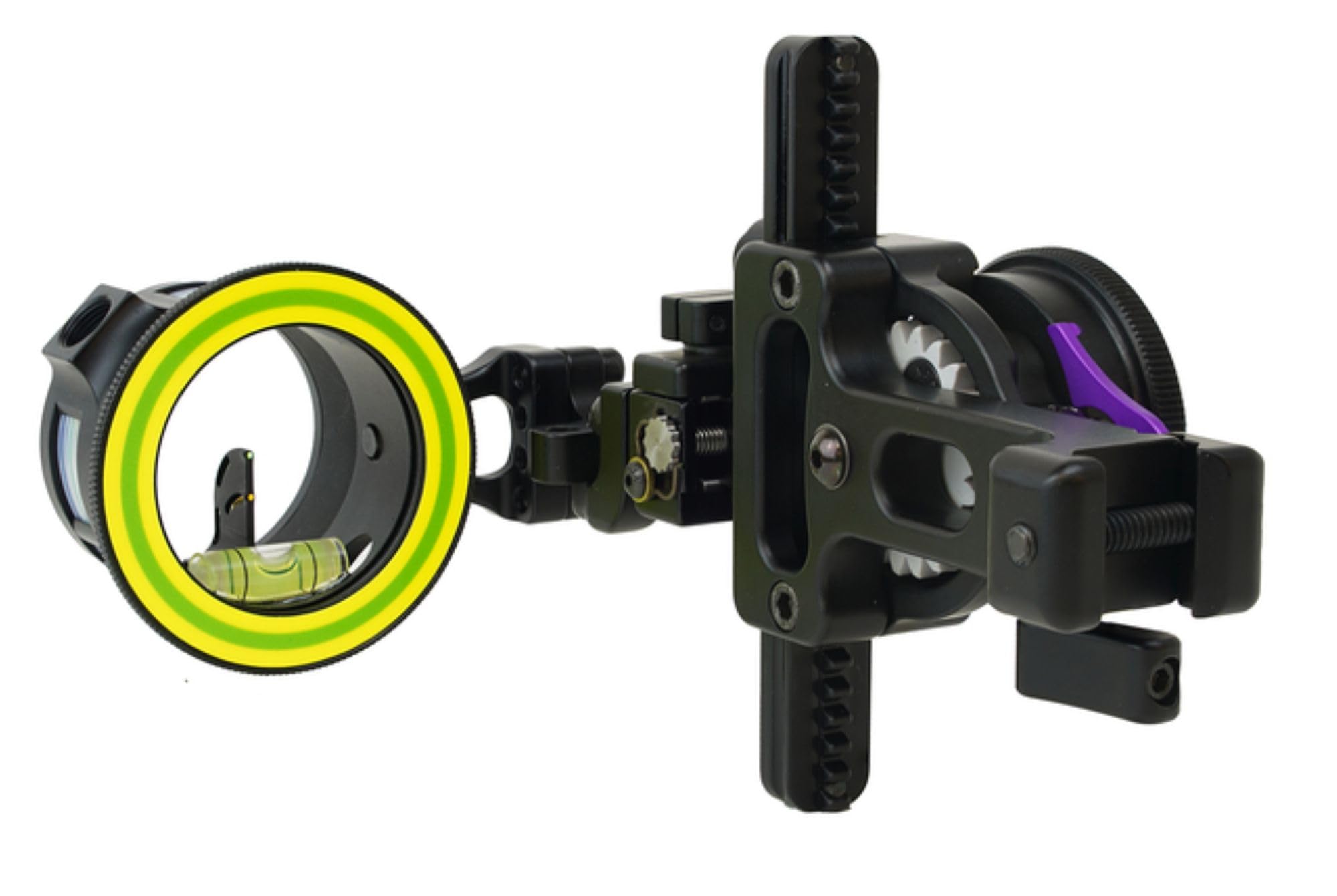Spot Hogg Fast Eddie PM front view highlighting dual fiber pins for two aiming points