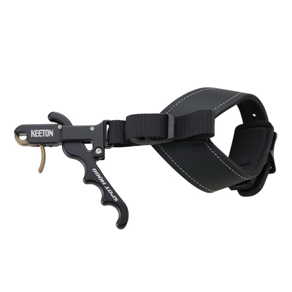 Spot Hogg Keeton trigger alignment at full draw offers steadier aim.