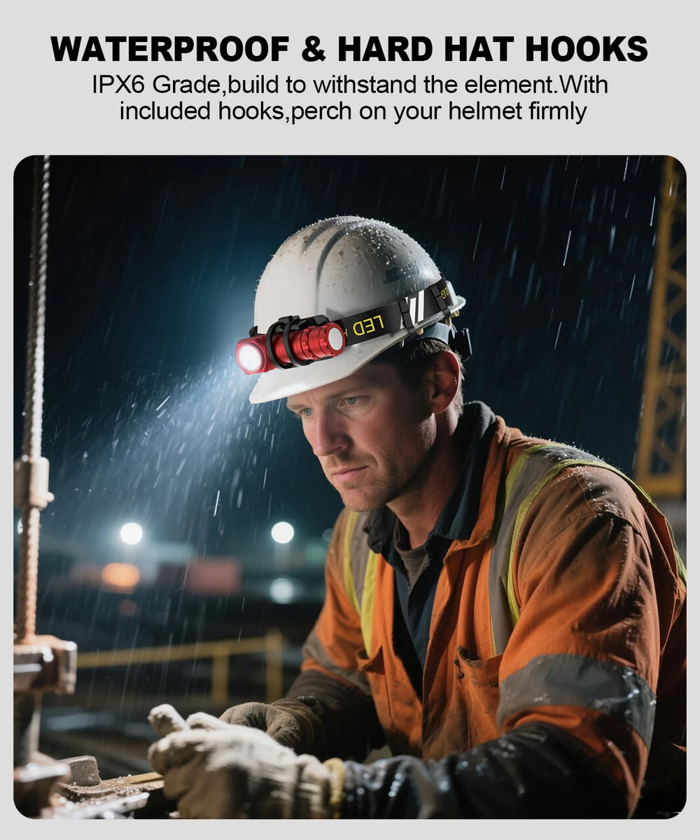 Spriak headlamp durable aluminum construction conveys rugged reliability in harsh conditions.