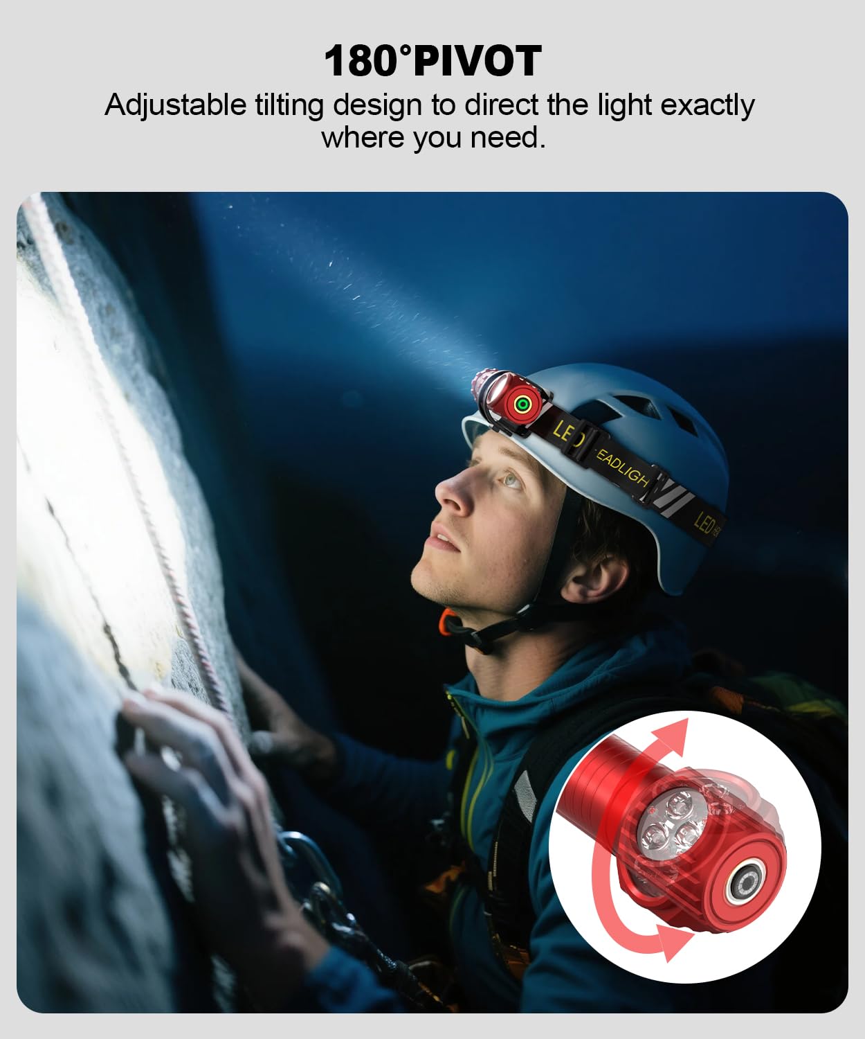 Spriak headlamp hard-hat clips illustrate helmet-ready security for jobs or trails.