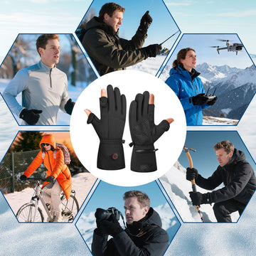 SPRING IN FALL heated gloves ideal for ice fishing or running in cold weather