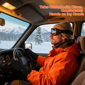 Spring in Fall heated gloves liners for touchscreen use enable quick device access.