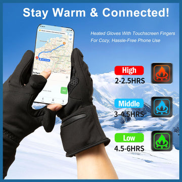 SPRING IN FALL heated gloves magnetic tips for quick warmth and dexterity