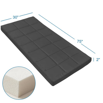 SPRINGSPIRIT cot mattress topper in black complements any camp setup