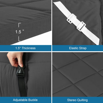 SPRINGSPIRIT cot mattress topper folded for storage demonstrates compact camping portability