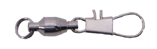 Spro ball bearing swivel with nickel snap, front view, smooth spin reduces line twist.