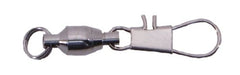 Spro ball bearing swivel with nickel snap, front view, smooth spin reduces line twist.