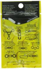 Spro ball bearing swivel with nickel snap, side view, robust build for strong lures in tough conditions.