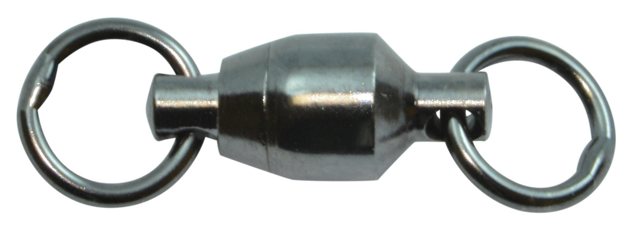 Spro welded-ring swivel, 2-pack, size 7, NS Black, secures lures during heavy retrieves.