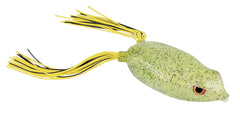 Spro Bronzeye Frog 65 Yellow Sparkle front view, topwater lure for bass