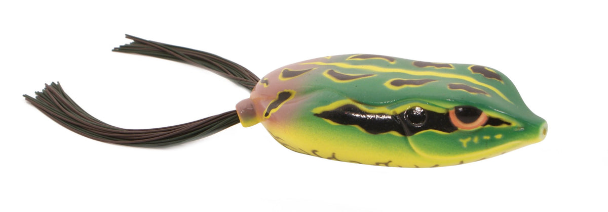 Spro Bronzeye King Daddy frog lure in natural green for big bass in thick cover