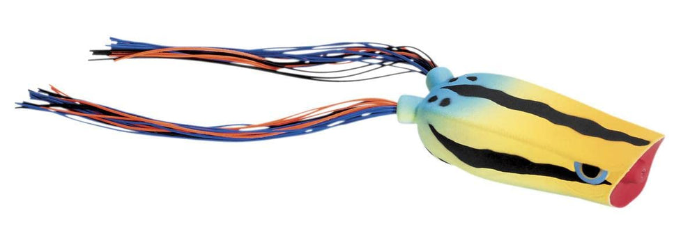 SPRO Bronzeye Pop 70 Poison Frog with double hook enhances hook-up potential.