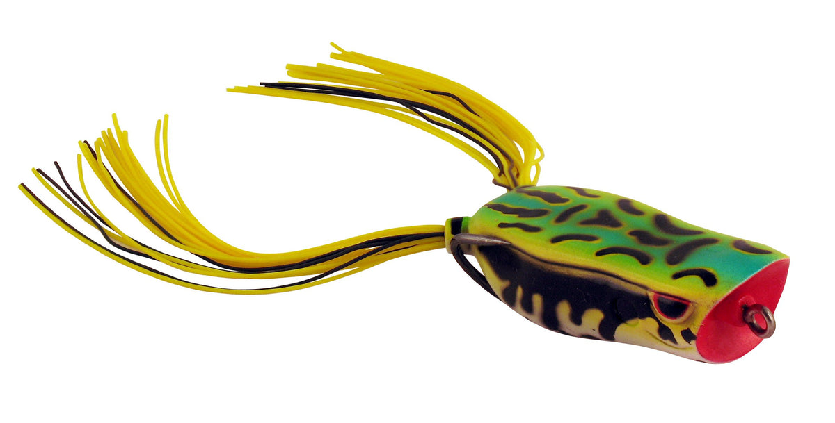 Spro Bronzeye Popper Leopard topwater lure for bass near heavy cover