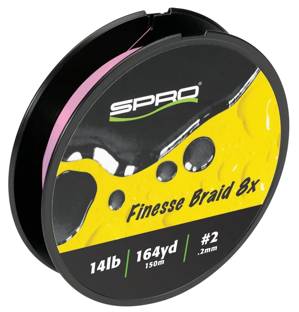 SPRO Finesse Braid in Flash Pink for high-visibility casts and sensitivity.