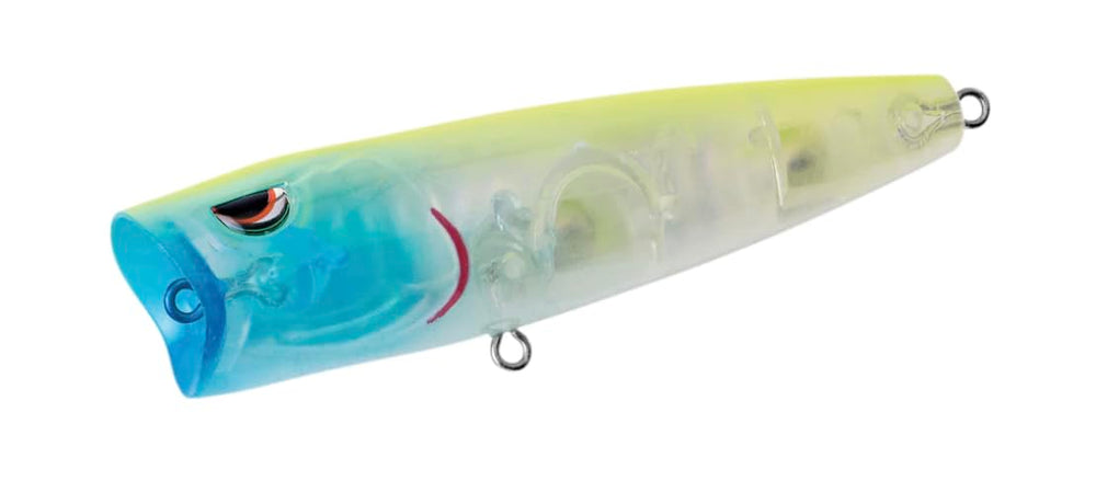 Spro SEPP80CHS E Pop 80 Chartreuse Silver lure for versatile freshwater fishing.