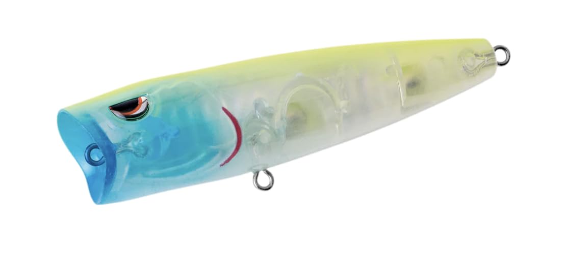 Spro SEPP80CHS E Pop 80 Chartreuse Silver lure for versatile freshwater fishing.