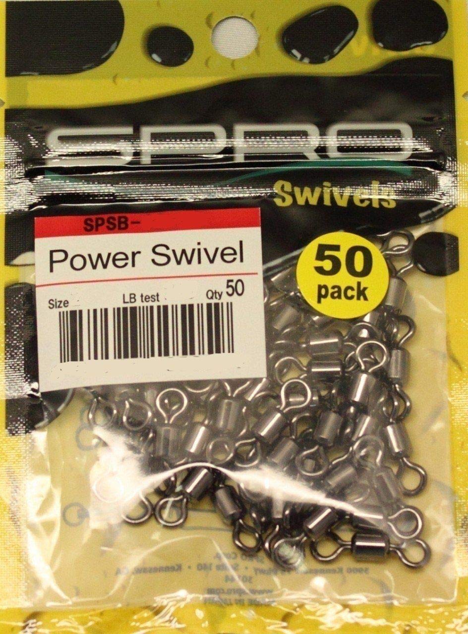 Spro Power Swivel Black, size 6, 80lb capacity for reliable line management
