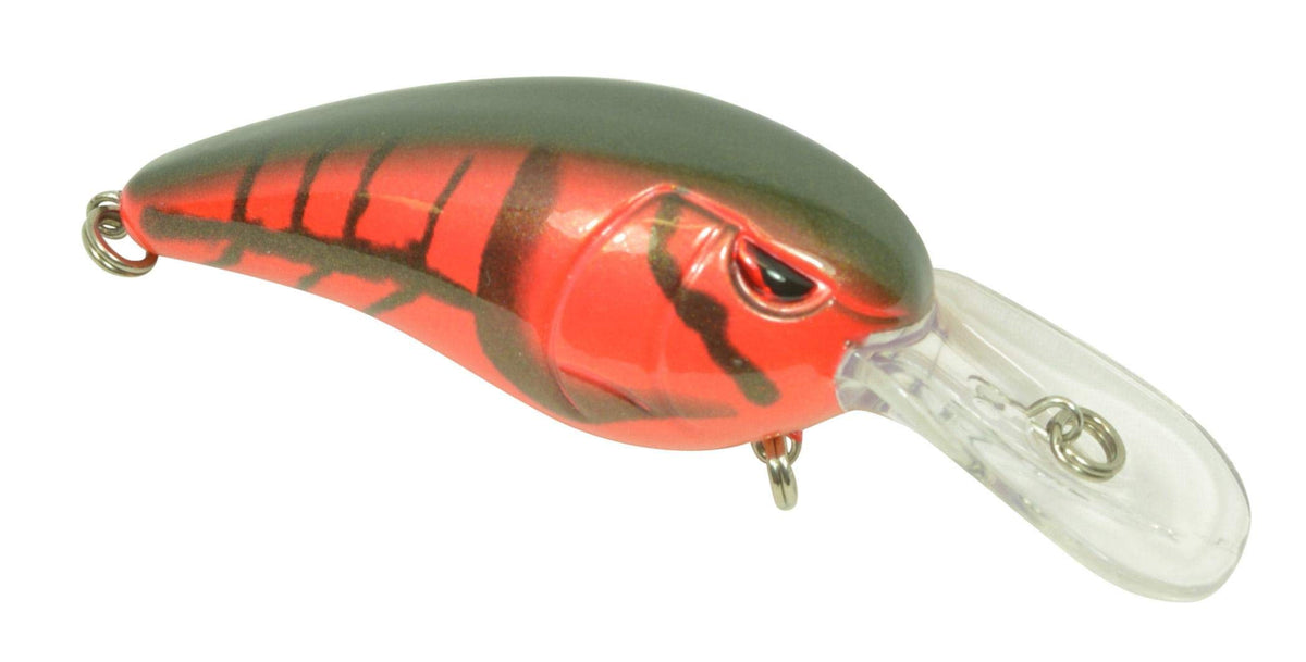 Spro Rkcrawler 50 Red Bug lure shows bold color attracts strikes.