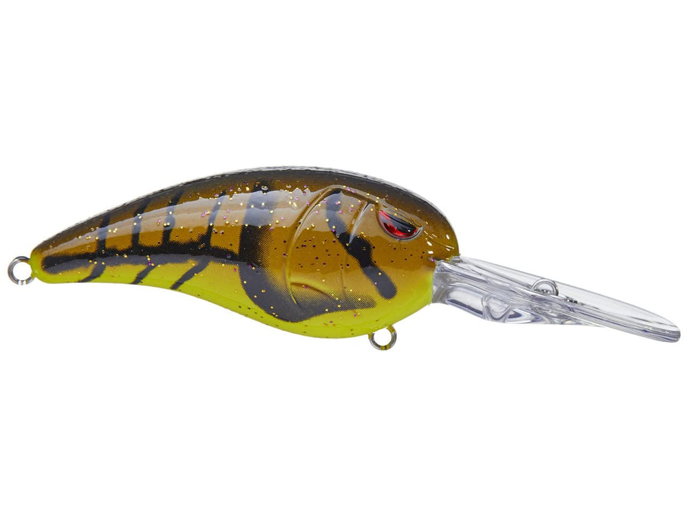 Spro RKCrawler 55 Burnt Orange Craw in water highlights visibility and action.