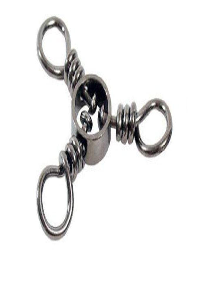 Spro three-way swivel in black with 5-pack for versatile multi-line rigs
