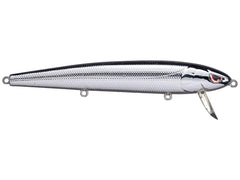 Spro Zero Minnow 130 Chrome wake bait attracts bass with surface action and bright finish