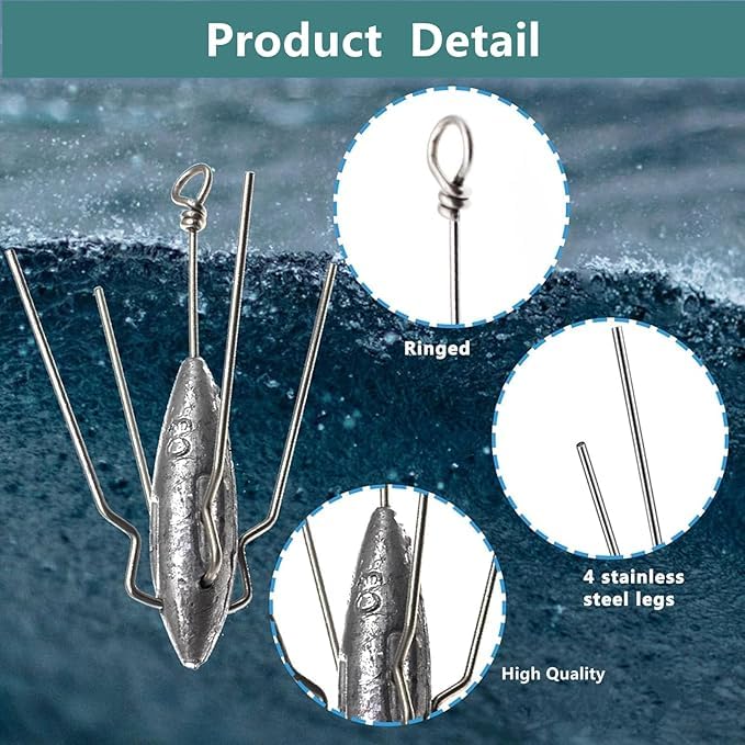 Saltwater beach fishing sinker designed for catfish and sea fishing