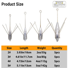 Sputnik lead fishing sinkers 3oz – 5 pieces