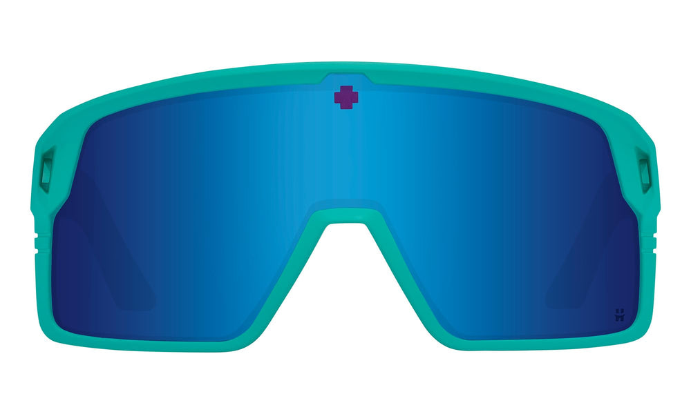 Spy Optic Monolith Happy lens close-up showing enhanced color and mood-boosting vision.