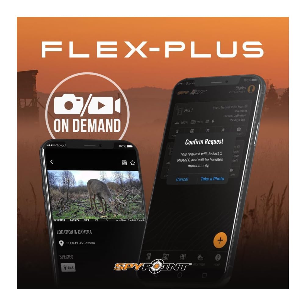 SPYPOINT FLEX-PLUS 100 ft range covers wide area detection and flash reach