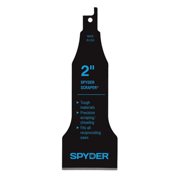 Spyder 2-inch scraper blade removing tile efficiently for faster resurfacing