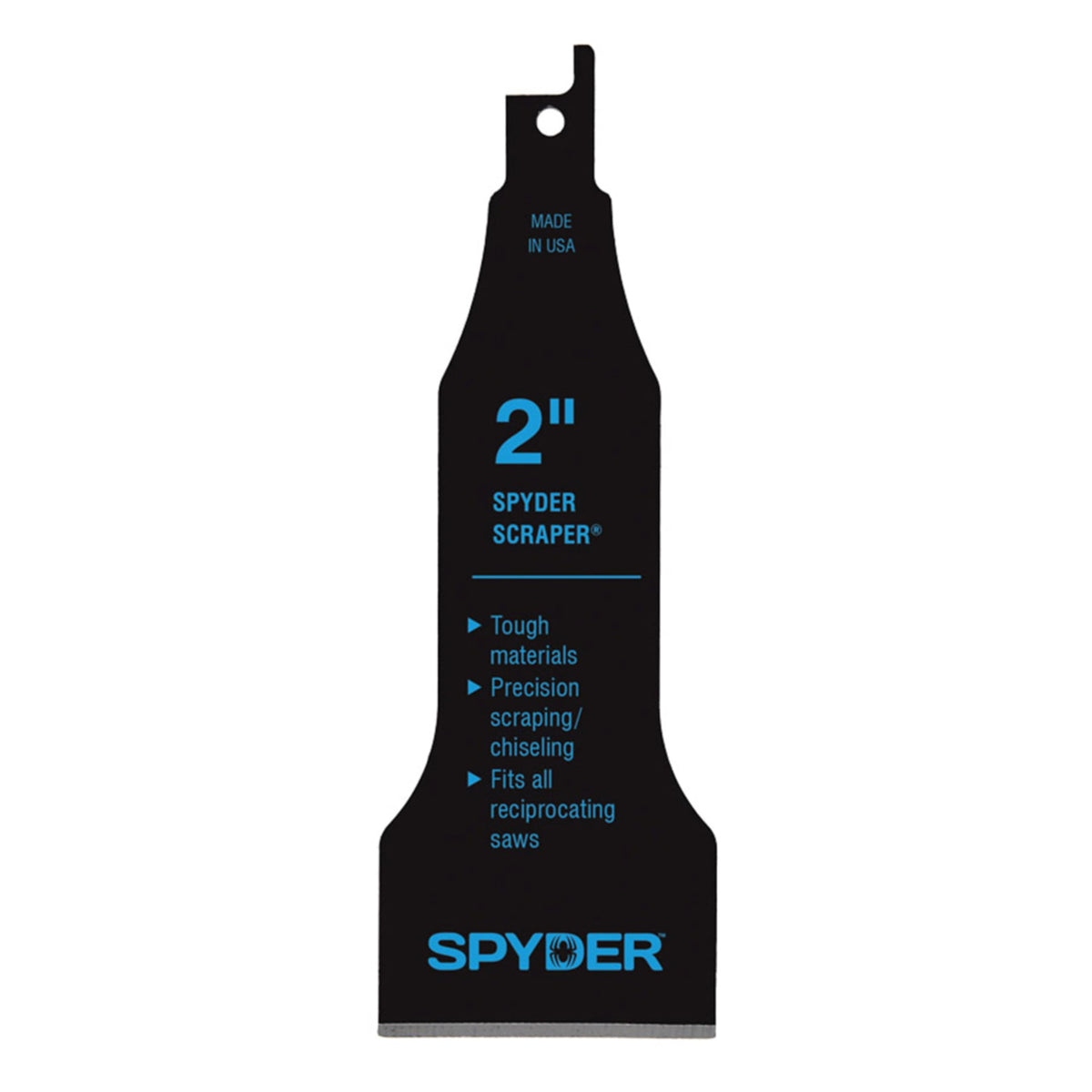 Spyder 2-inch scraper blade removing tile efficiently for faster resurfacing