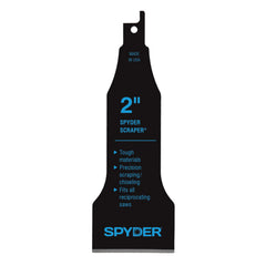 Spyder 2-inch scraper blade removing tile efficiently for faster resurfacing