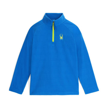 Spyder Boys Youth Speed Fleece 1/2 Zip front view, warm versatile layer for outdoor play.