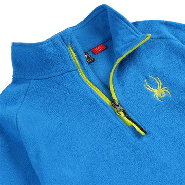Spyder Boys Youth Speed Fleece on snow wear, flexible warmth during activities.
