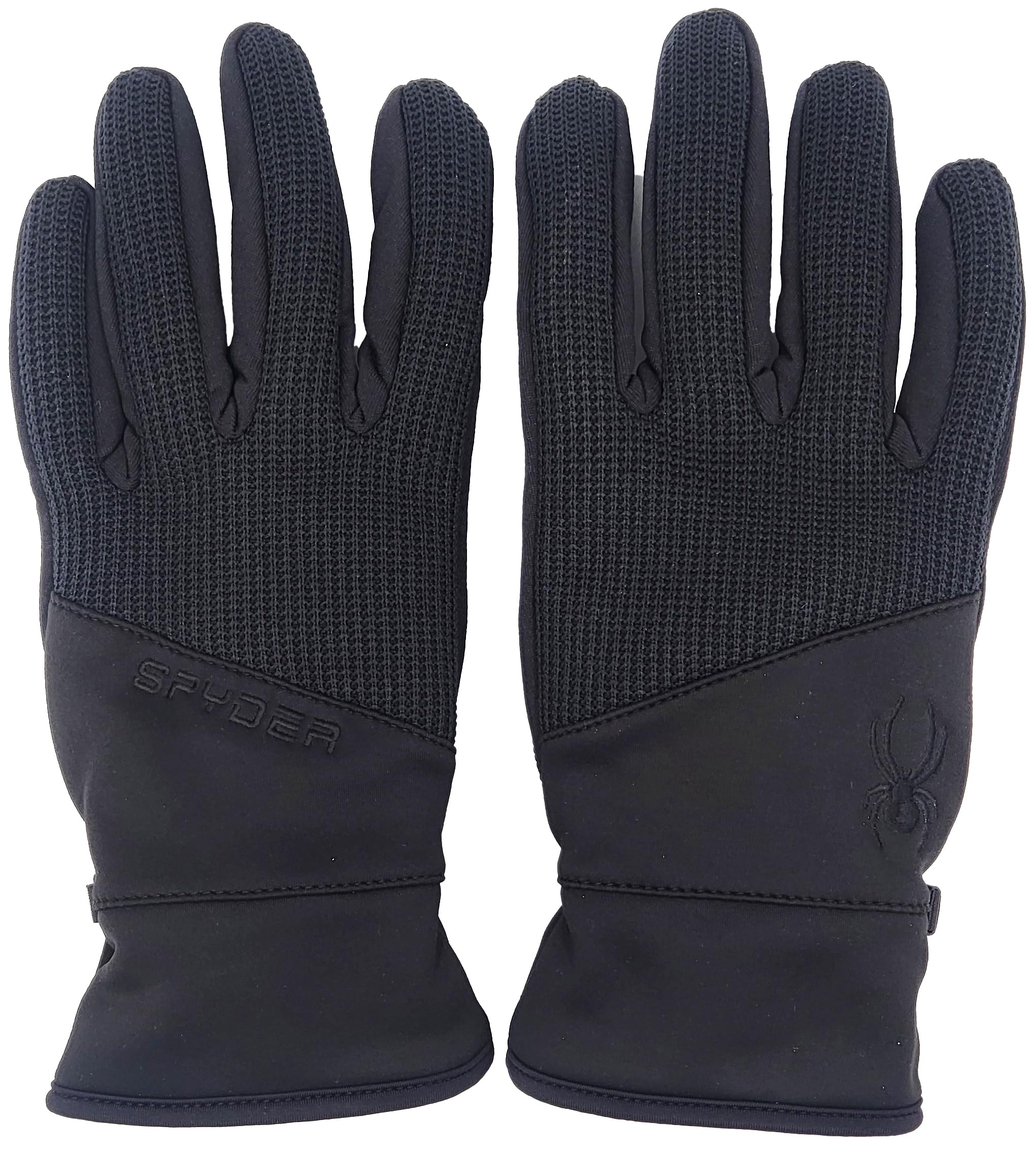 Spyder men's core conduct gloves leather palm patch improves grip