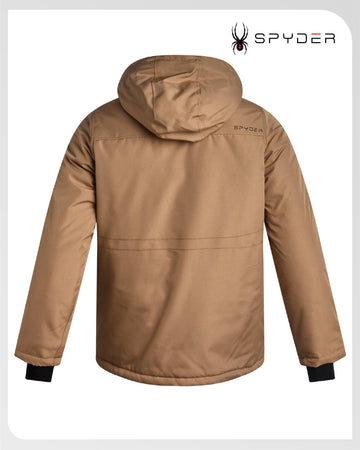 Spyder mens winter coat parka storm cuffs lock in heat on windy commutes.