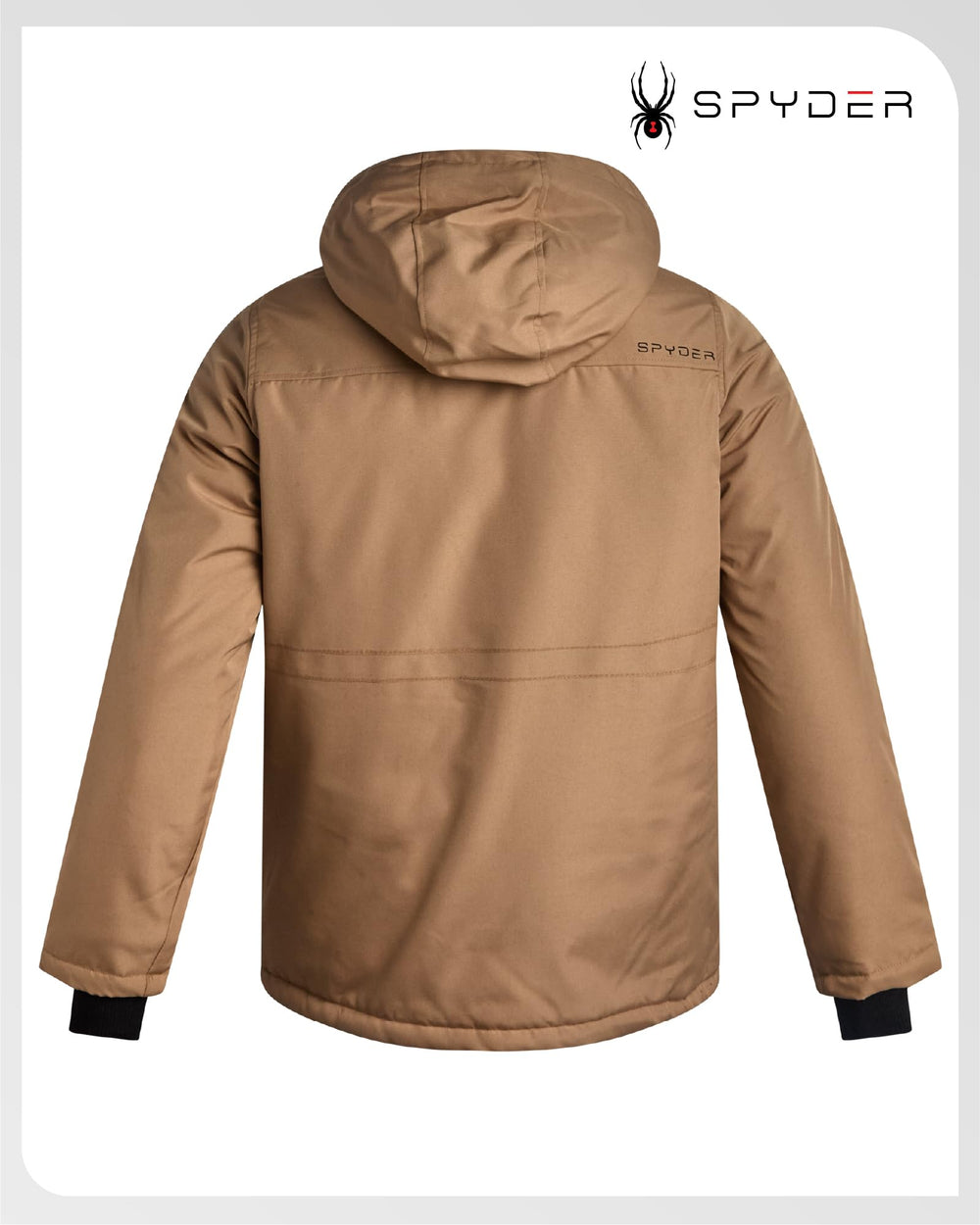 Spyder mens winter coat parka storm cuffs lock in heat on windy commutes.