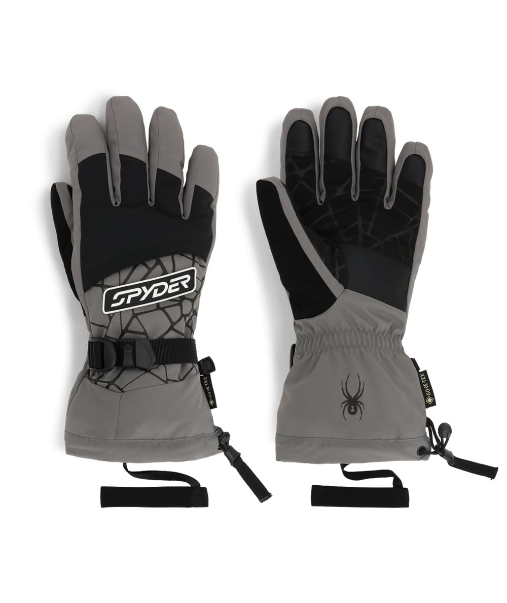 Spyder Overweb Gore-TEX glove Stormy small close-up highlighting breathable weather-ready fabric