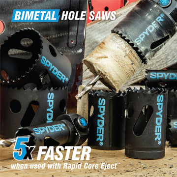 Spyder rapid-core-eject-arbor with hole saw speeds up core removal