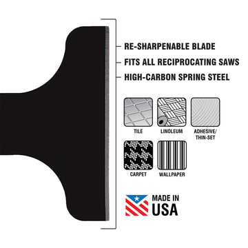 Spyder scraper blade attachment fits reciprocating saws for versatile scraping tasks