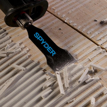 Spyder scraper blade is re-sharpenable to extend tool life