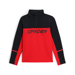 Spyder Speed half-zip fleece front view showing a warm, breathable mid-layer for outdoor wear.
