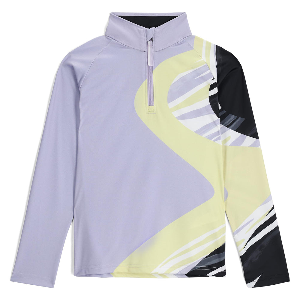 Spyder Surface half zip T-Neck jacket front view for girls, ideal for all-day warmth.
