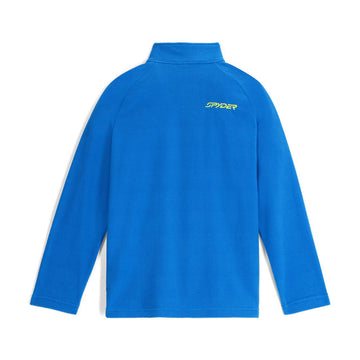 Spyder unisex youth speed fleece front detail with YKK zipper for easy on/off.