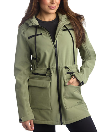 Spyder softshell jacket fleece-lined interior keeps you warm during chilly commutes.